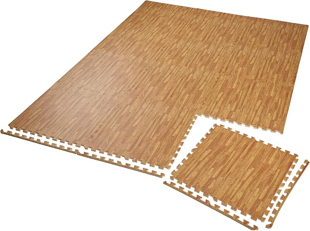 tectake Bodenschutzmatte, Puzzle Matte für den Boden, Schutzmatten für Fitness Übungen, Fitnessgeräte, als Fallschutzmatten indoor, Belag für Garagenboden, dicke Puzzlematten 61cm x 61cm