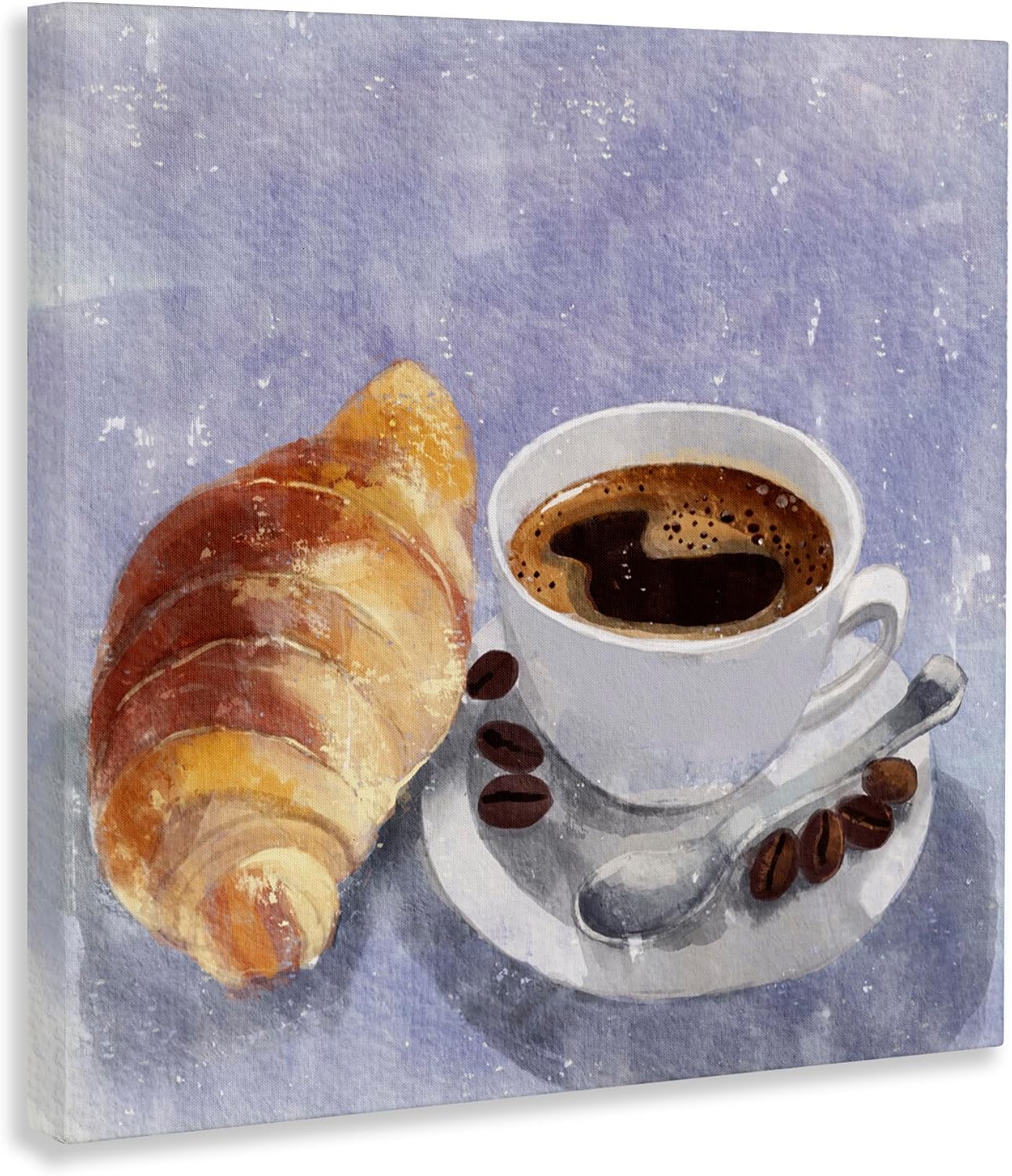 Stupell Industries Morning Coffee Croissant, 24 x 24 Inch Canvas Wall Art