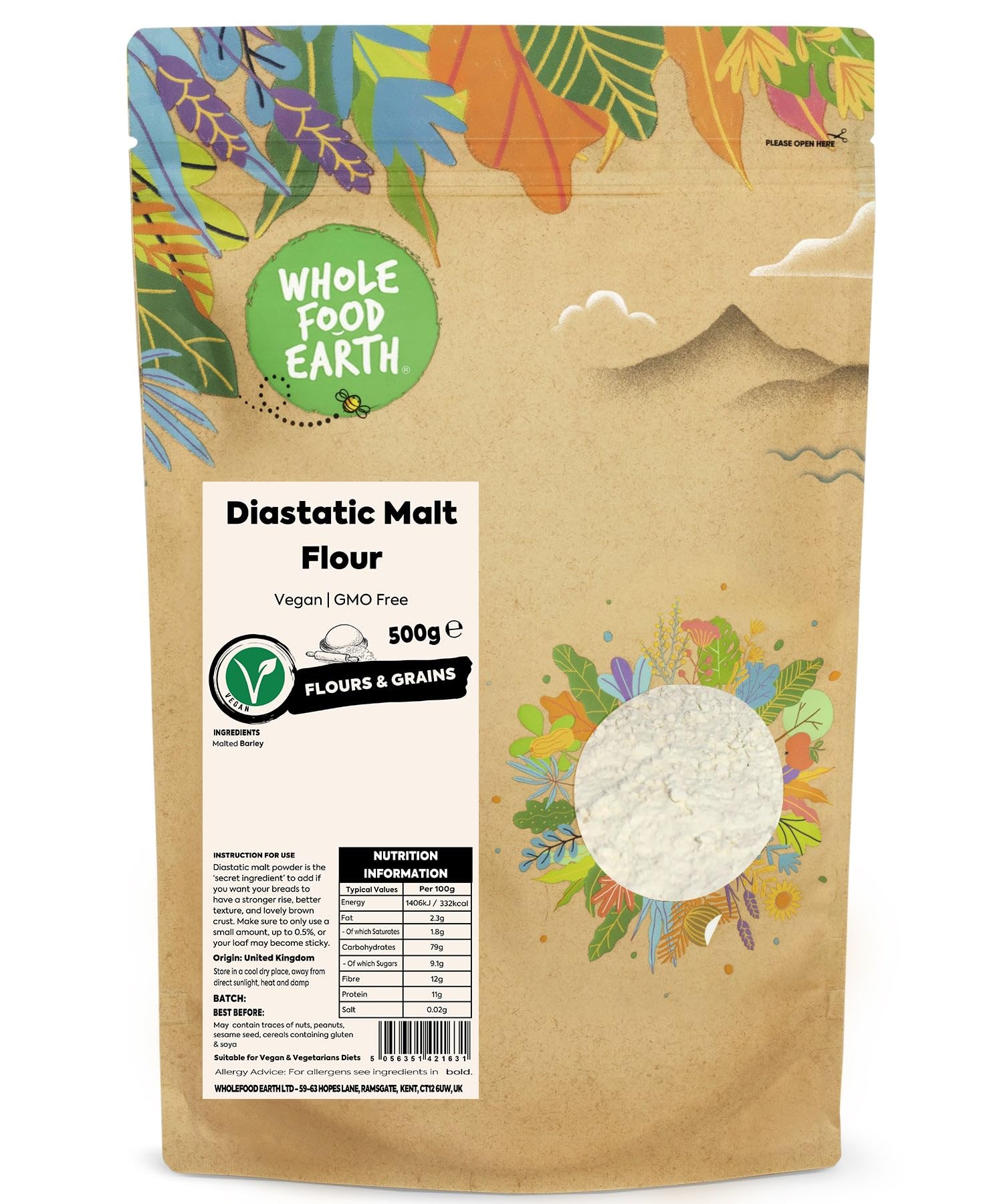 Diastatic Malt Flour - 0.5kg