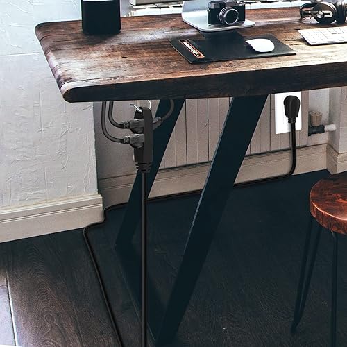 Miniatura 6 de Kasonic - Cable de extensión de 3 tomas de corriente de 25 pies, 1 paquete, múltiples salidas a tierra de triple cable, certificación UL 163 SPT-3,