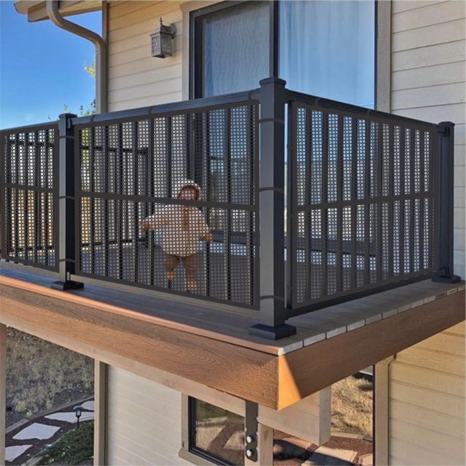 EVERGREEN SHOPPEE Baby Safety Net for Balcony | Net for Child Protection Double Strength 10 x 3 feet Black, Pack of 1-image-17