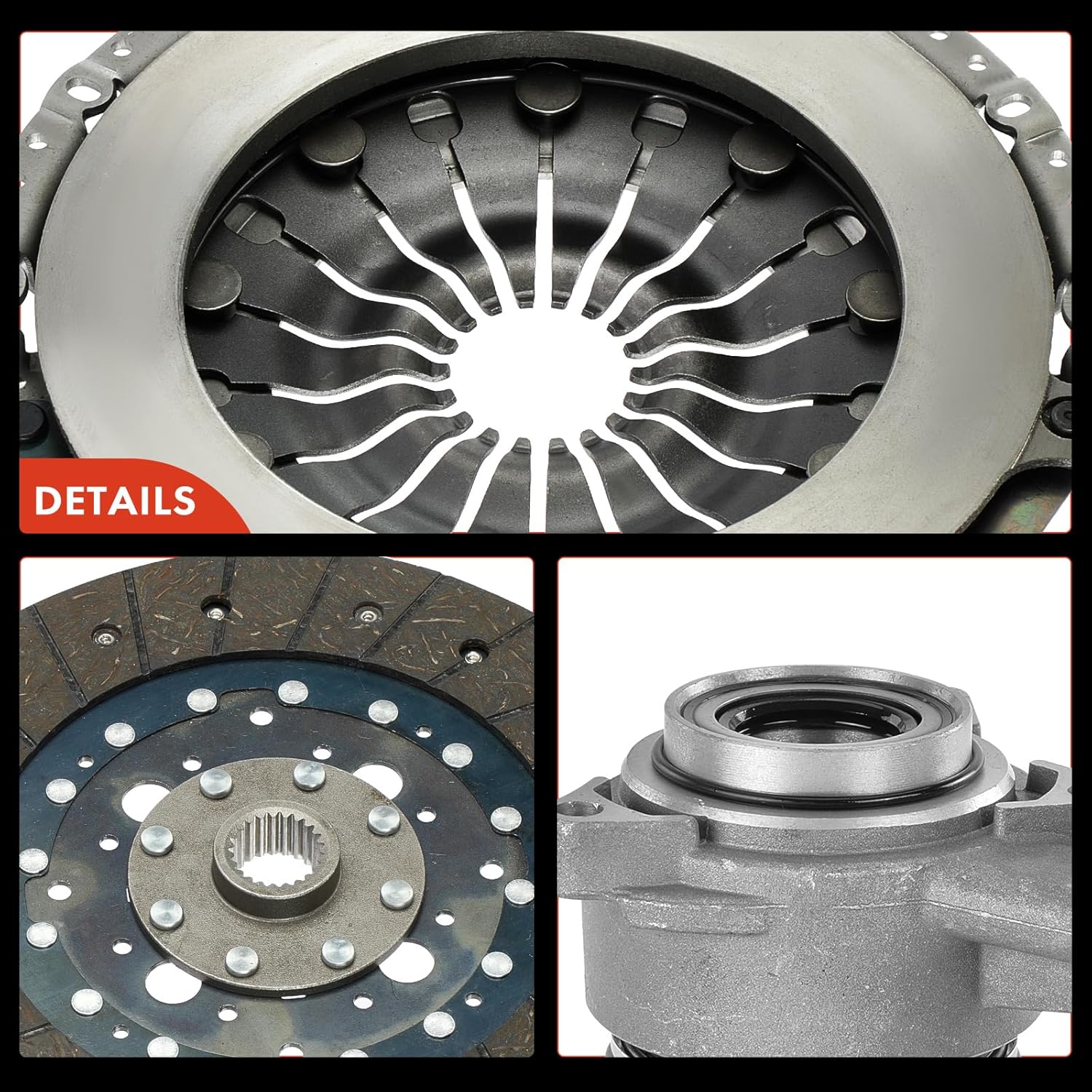 A-Premium Transmission Clutch Kit with Clutch Slave Cylinder Compatible with Ford Focus 2003-2011 2.0L 2.3L, Naturally Aspirated