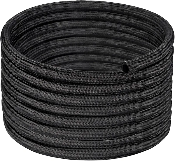 EVIL ENERGY 10AN Fuel Line, AN10 Braided Fuel Hose Nylon CPE 10FT Black