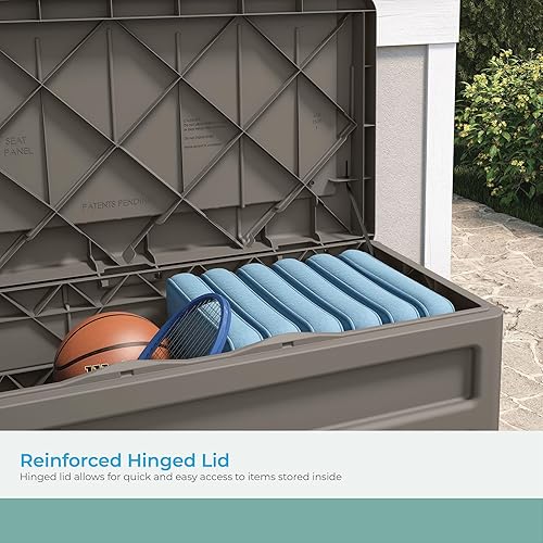 Miniatura 6 de Suncast Caja de almacenamiento mediana para interiores y exteriores de 73 galones, 46 pulgadas de largo x 23.62 pulgadas de ancho x 25.5 pulgadas de