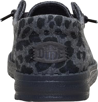 HEYDUDE Women's Wendy Stretch Jersey Leopard Slip On Shoe | Lightweight Casual Loafers | Easy On Travel Ready Fit