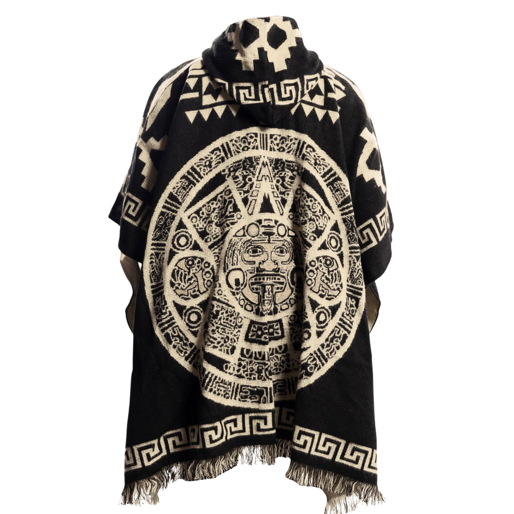 Gamboa Premium Alpaga Laine Poncho Homme Mexicain Polaire Manteux Automne Hiver