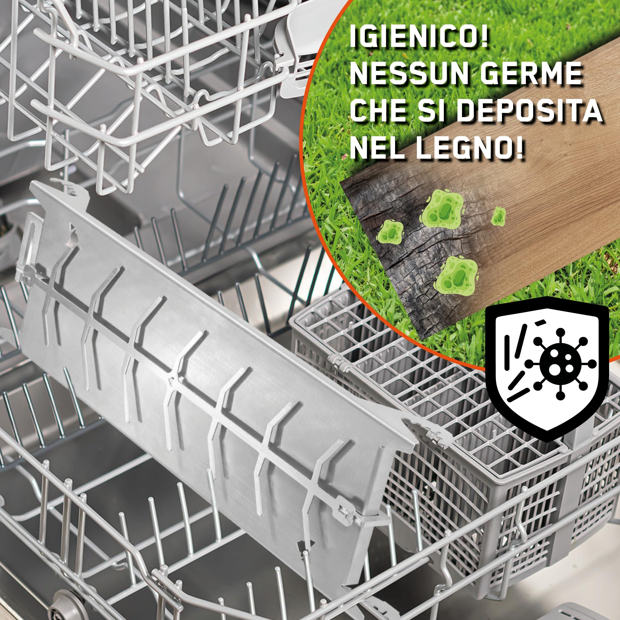 FENNEK Supporto per Salmone in Acciaio Inox per braciere e Barbecue a Sfera, con Speciale meccanismo di serraggio, Perfetta Alternativa al Tagliere per Salmone di Fiamma, Made in Germany