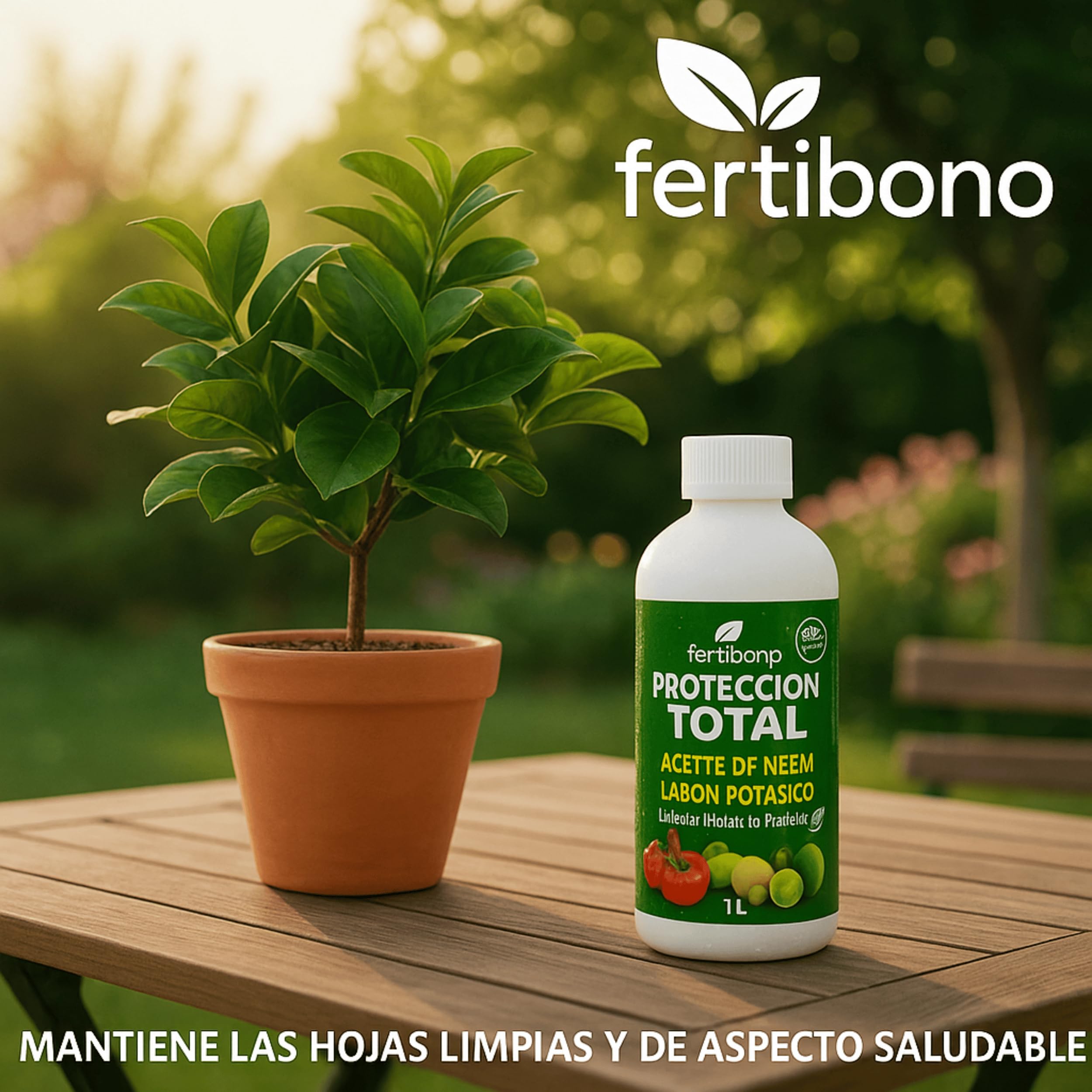 FERTIBONO Jabón Potásico + Aceite de Neem | Solución Multiusos Natural para Plantas | 1l | Ideal para Huertos y Jardines — view 5