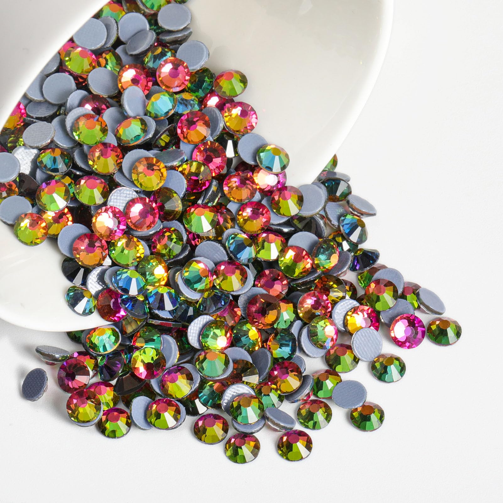 Beadsland Hotfix Rhinestones, 2880pcs Flatback Crystal Rhinestones for Crafts Clothes DIY Decoration, Black, SS6, 1.9-2.1mm — view 70