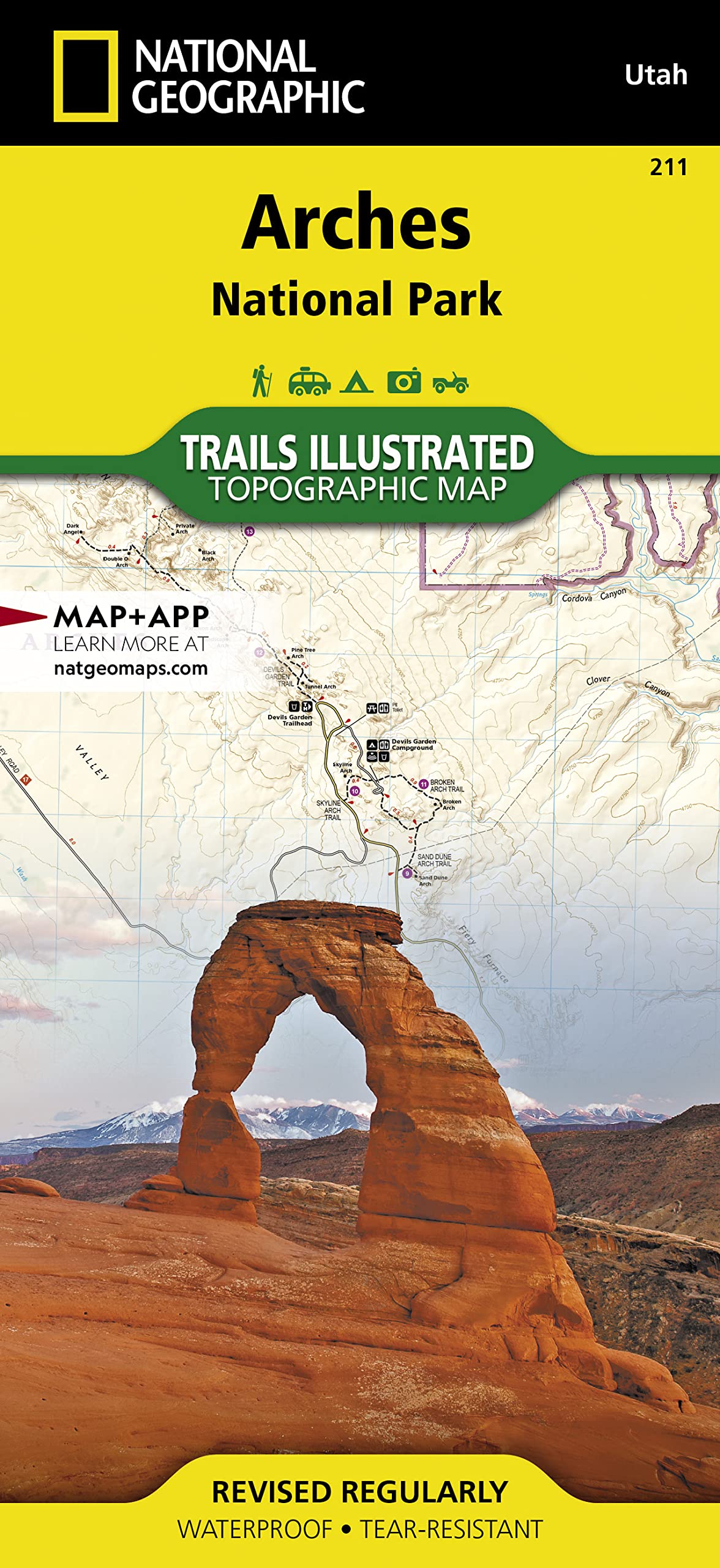 Arches National Park Map (National Geographic Trails Illustrated Map, 211)