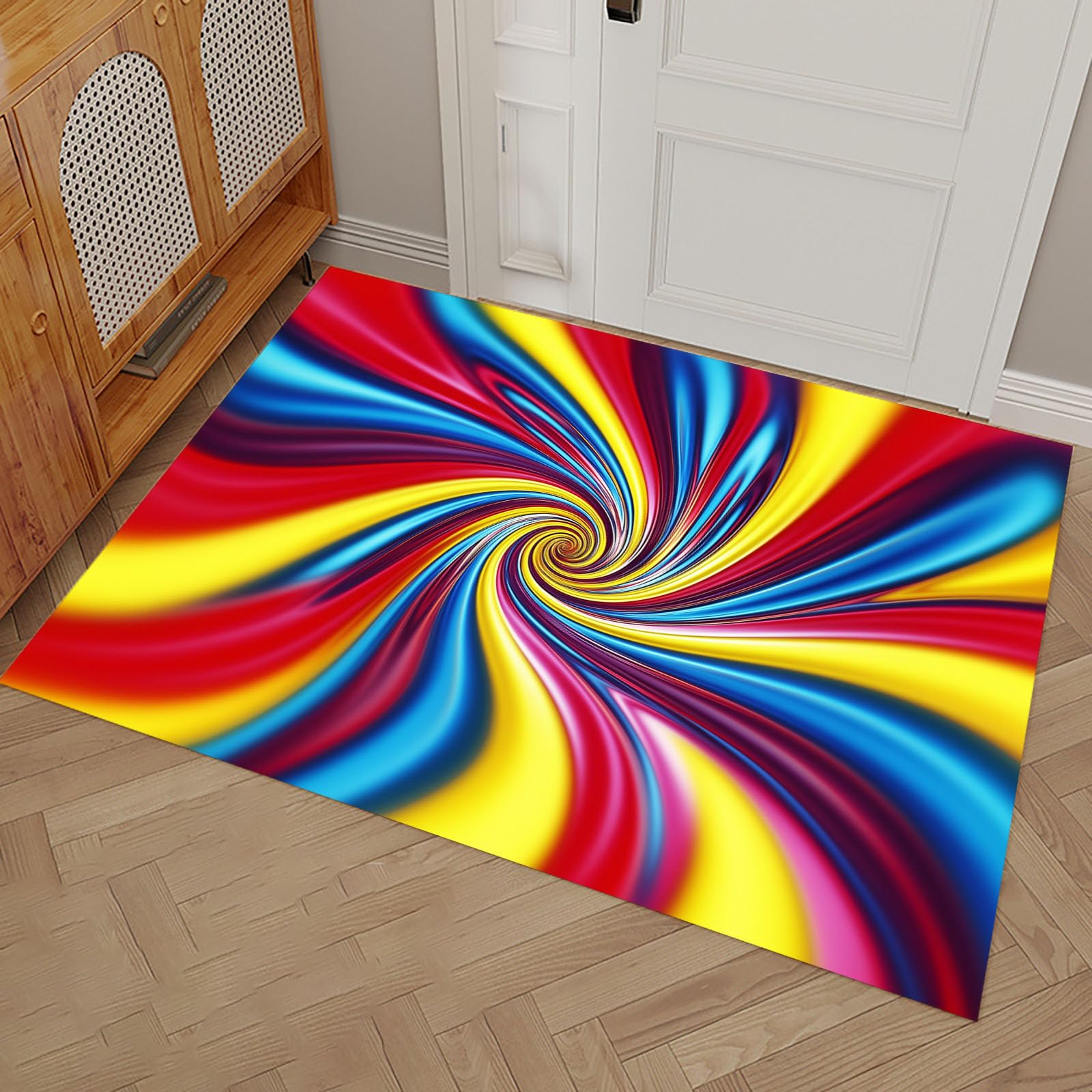 Tapis d'entrée super fin et absorbant paillasson lavable antidérapant 80x120