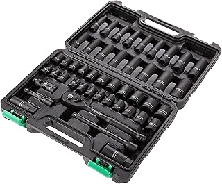 Sponsored Ad - Amazon Brand - Denali 46-Piece 3/8-Inch Drive 6 &12 Point Shallow & Deep Socket Set and 72 Teeth Reversible...