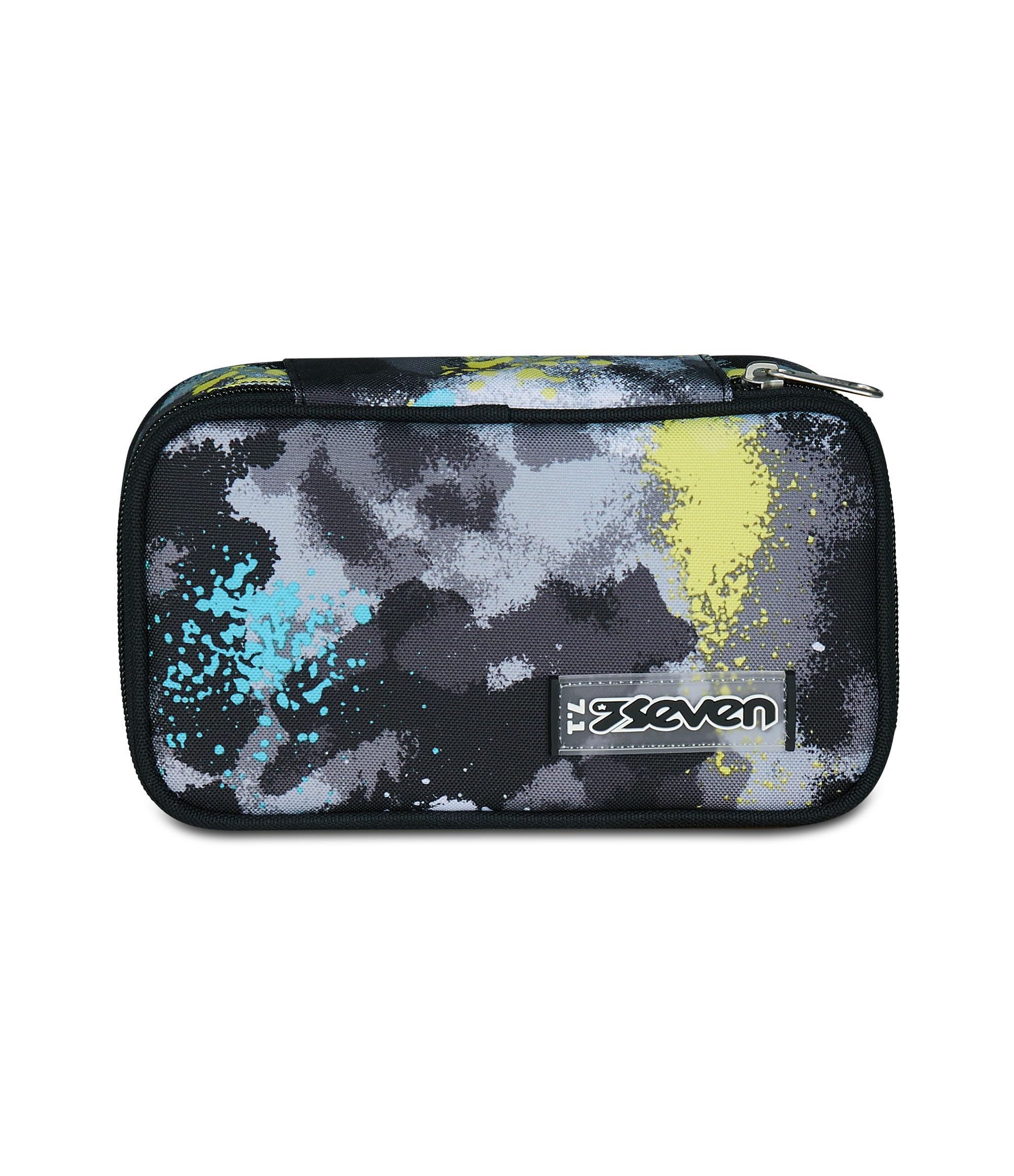 Seven Astuccio Scuola Quick Case, Grigio, Portapenne Completo di Penne, Matite, Colori, Accessori Zaino, Scuola Elementare e Media, Bambino, Ragazzo