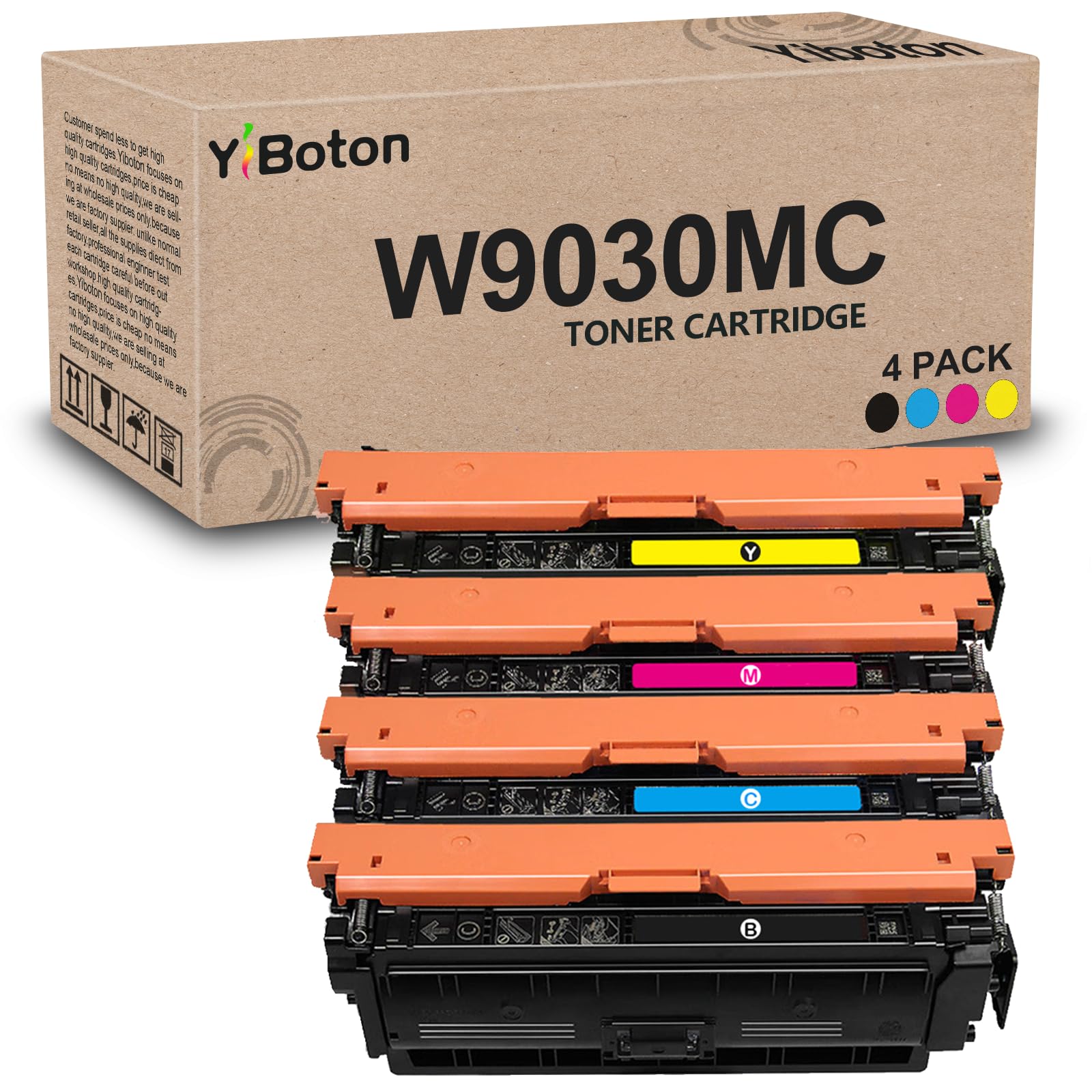 W9030MC W9031MC W9032MC W9033MC High Yield Toner 4-Pack | Replacement for Color LJ Managed MFP E67550dh E67650dh E67560z E67660z Printer
