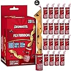 Catchmaster Fly Ribbon 20-Pack, Bug & Fruit Fly Traps Outdoor and Indoor, Premium Adhesive Sticky Strips & Gnat Hanging Strips, Bulk Scented Flying Insect Paper Rolls, Non Toxic Home Pest Control