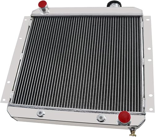 Miniatura 3 de Radiador de aluminio CU180 para Toyota Land Cruiser FJ40 FJ45 1958-1984 Radiador de gasolina de 3 filas de radiadores de flujo descendente 1959 1960