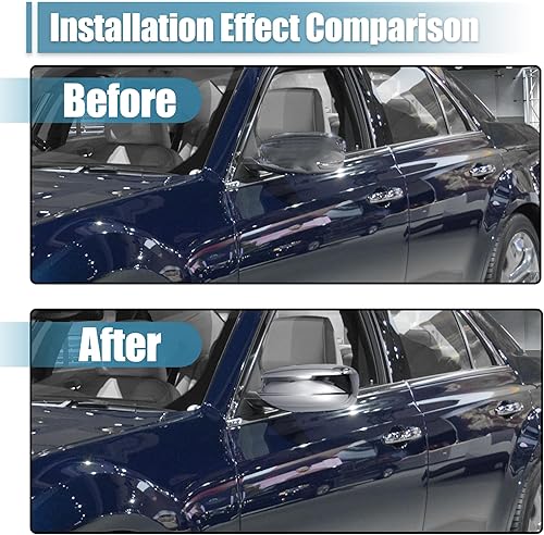 Miniatura 2 de uxcell 1 par de tapas de espejo cromado para Dodge Charger 2011-2022