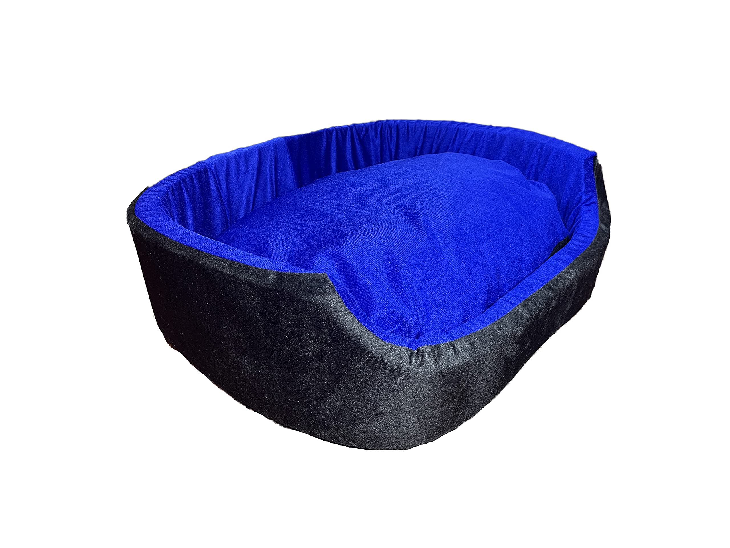 Poofys Pet Island Dog & Cat Bed Extra Large Size Dual Color Blue Black Ultra Soft Fleece Fabric for Extra Comfort Fiber Filling Raised Side Machine Washable Pet Bed (B099ZWQNQ6) Amazon Price History, Amazon Price Tracker