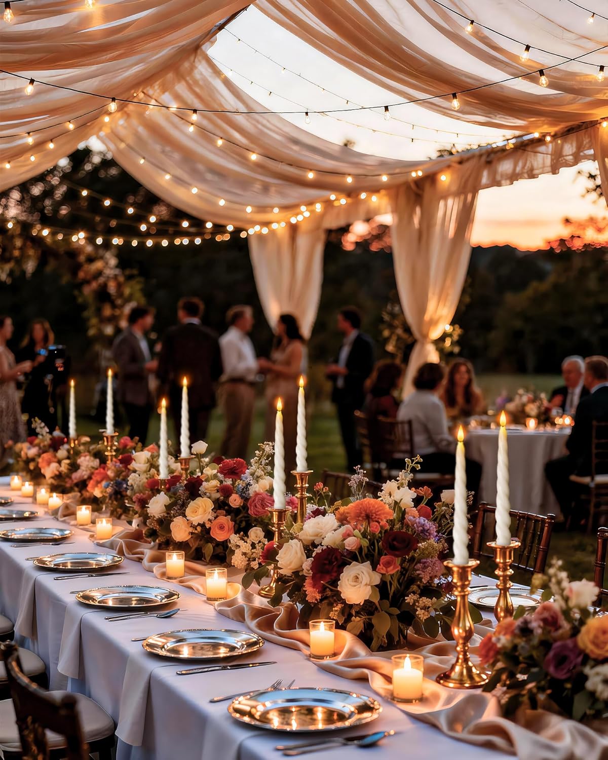 Flickering Flameless Taper Candles with Timer, Real Wax White Twisted Taper Candles Battery Operated, 9.6 Inch Led Candlesticks with Remote Control for Christmas, Wedding, Home Decor - Image 3