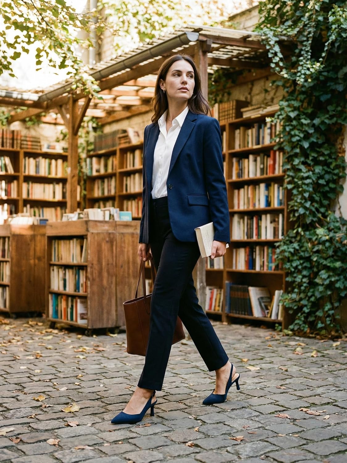 Women's Slingback Kitten Heels Closed Pointed Toe Pumps Wedding Party Dress Shoes - Image 2