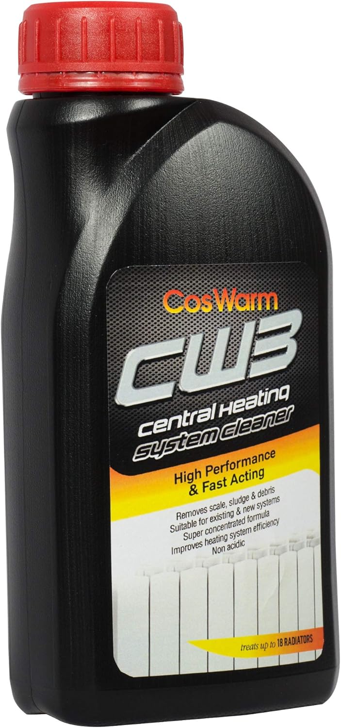 CW3 Central Heating System Cleaner | Treats Up To18 Radiators | Boiler, Radiator & Pipe System Cleaning & Descaling Solution | Cleans & Removes Rust, Debris, Scale, Sludge | Underfloor