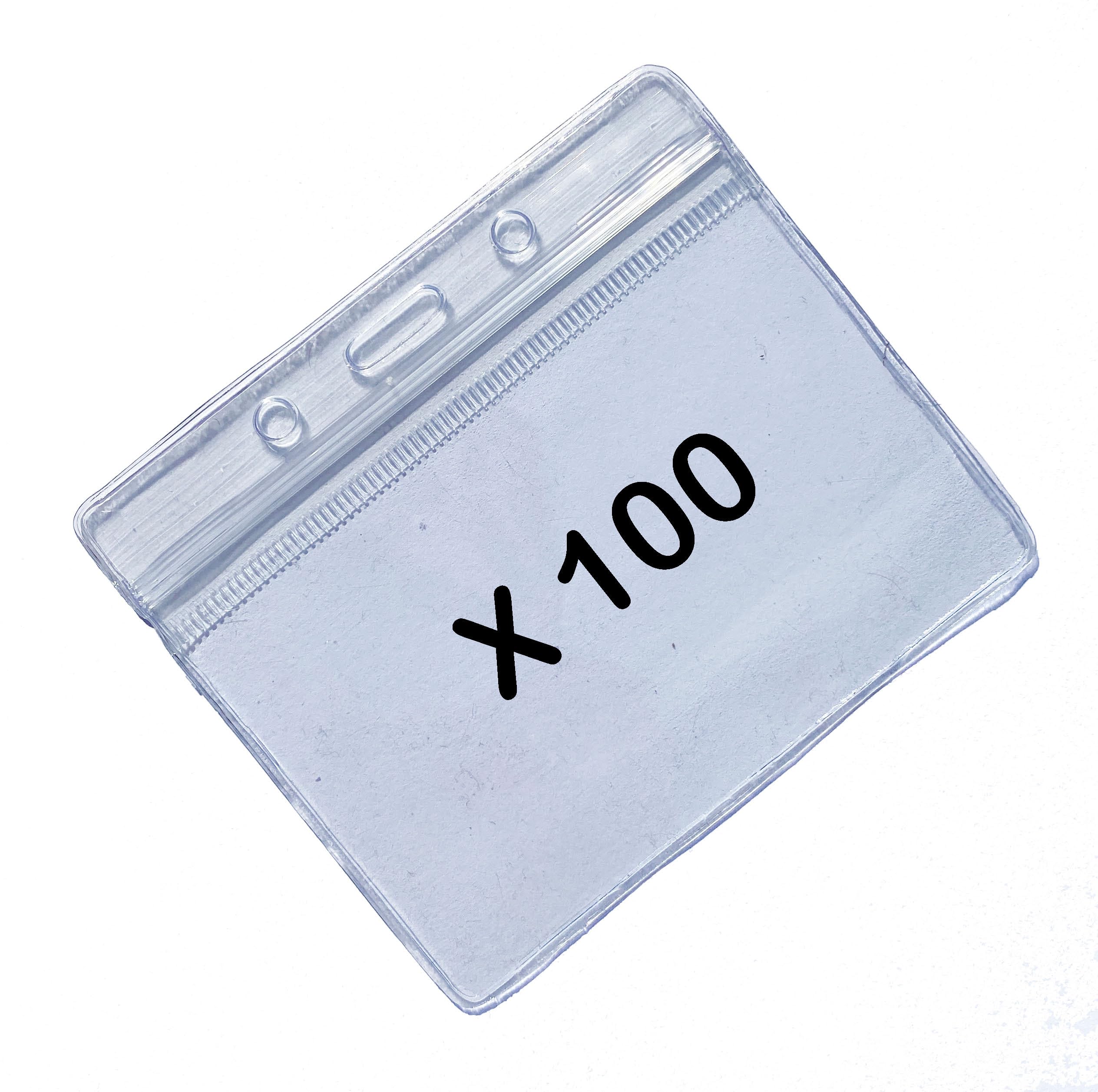 Quantum Leap Grip Seal Insert Size 60 x 90 fits Credit Cards Clear ID Badge Card Holders Plastic Pocket Pouches (ID x 100)