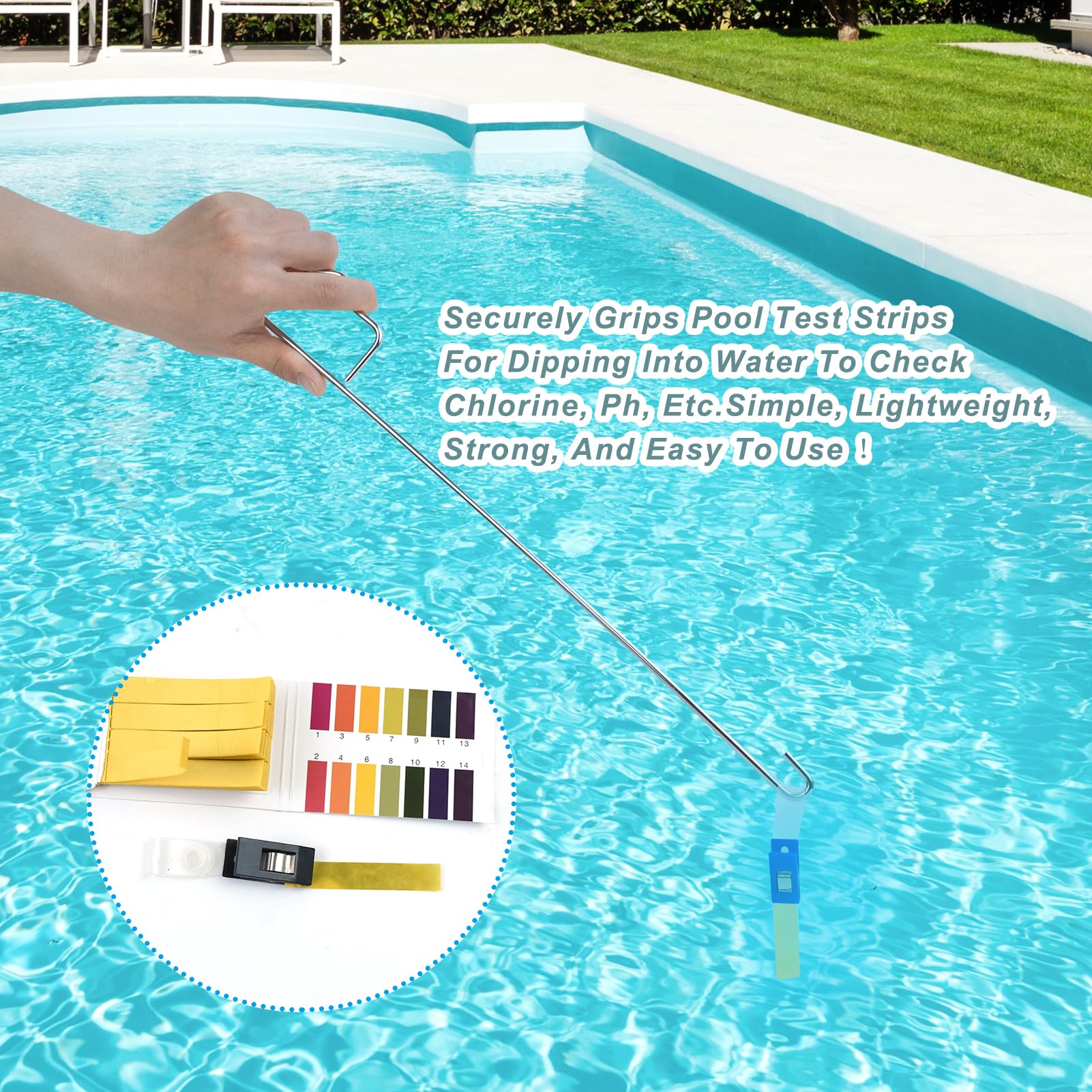 CozyCabin Pool Skimmer Korb Haken – Edelstahl, 2 Stück, Zum Einfachen Heben Des Skimmerdeckels