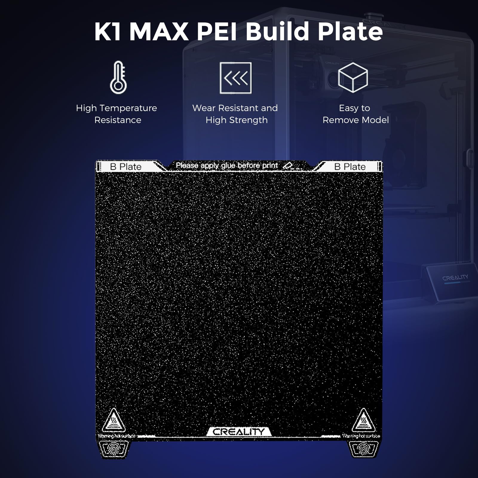 Snapklik.com : Official Creality K1 Max Matte PEI Build Plate Kit, 315 ...