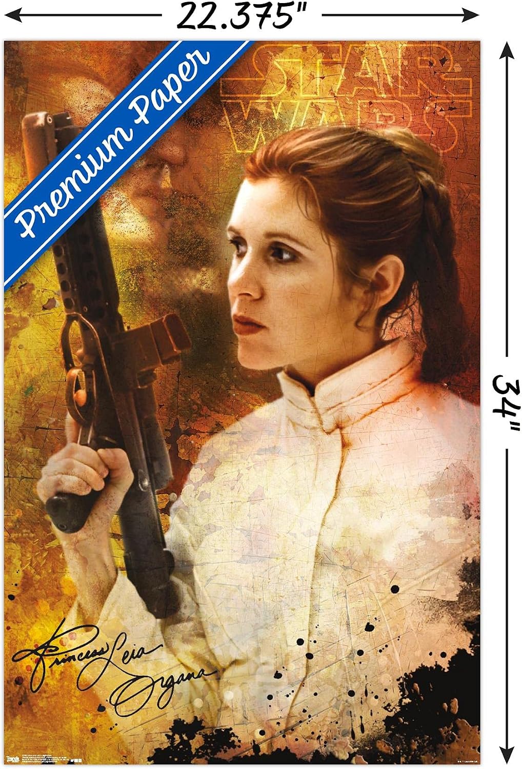 Trends International Star Wars: Saga - Princess Leia - Signature Wall Poster, 22.375" x 34", Premium Unframed Version