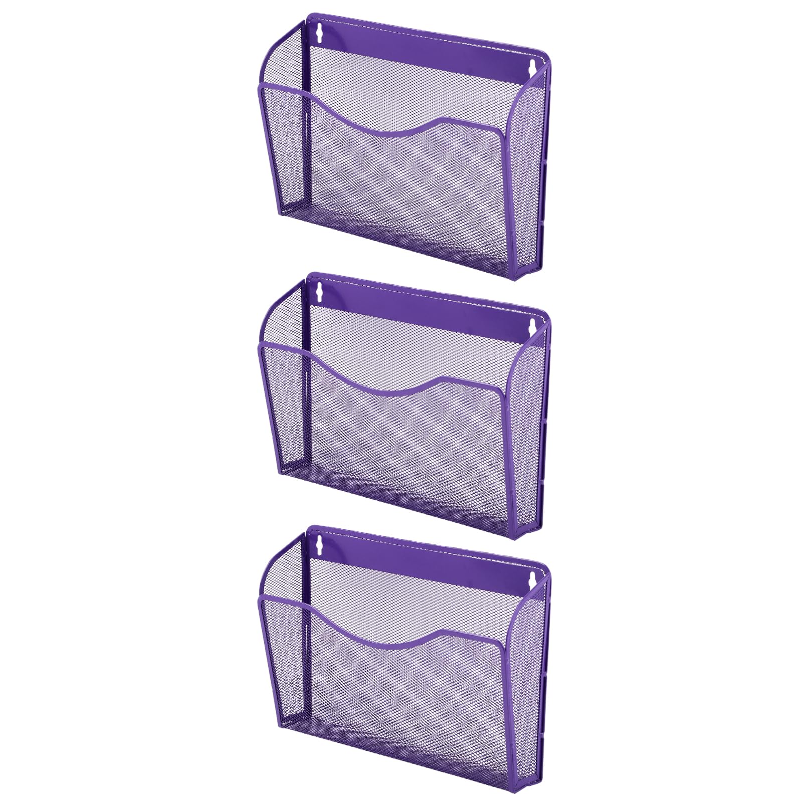 EASEPRES 3 Single Pocket Mesh Hanging File Organizer, Vertical Wall Mounted Magazine File Holder, Mount Basket Mail Paper Document Folder Organizing