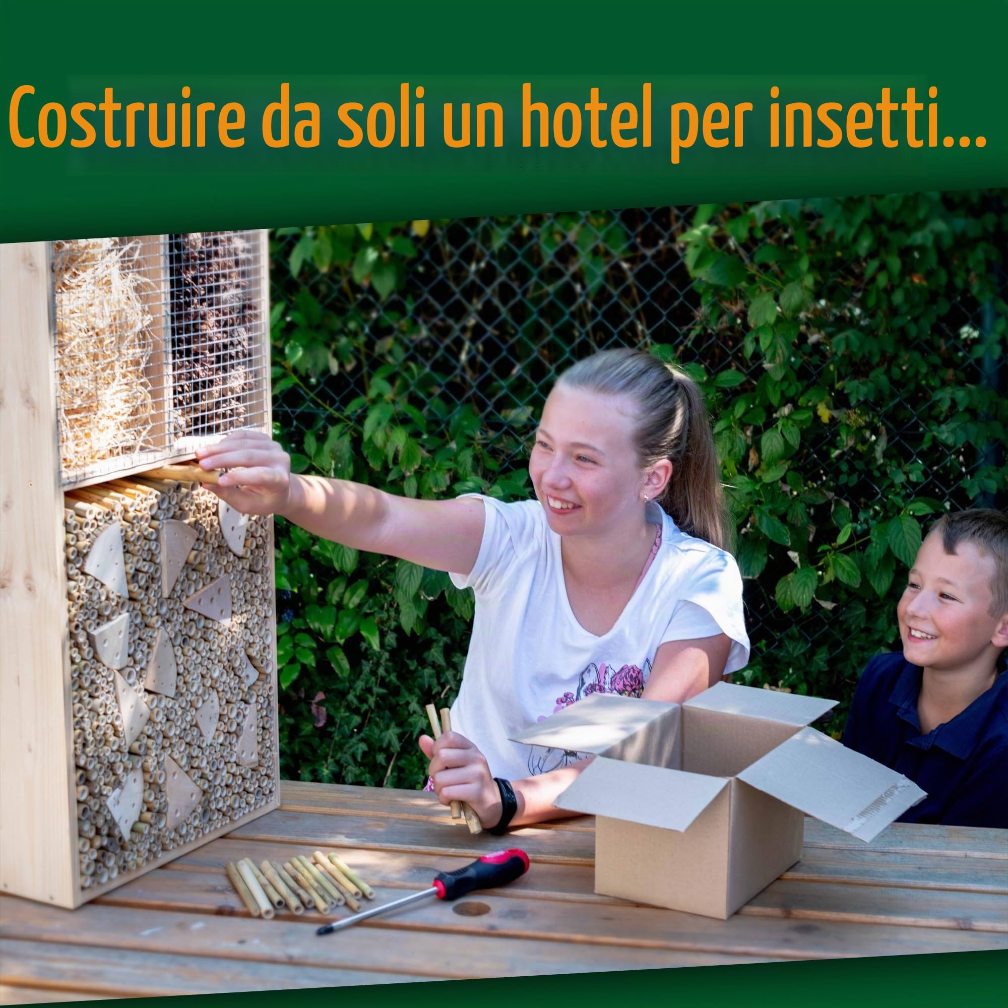 GARDIGO® Tubi in Bambù per Hotel per Insetti Premium - 300 Pz. Canne Bambù | per Nido di Api | Senza Segni, Bordi Puliti | Accessori Casa per Insetti | Hotel per Api | Bastoncini di Legno