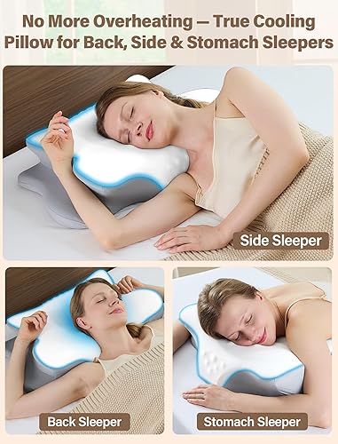 Miniatura 7 de Almohada cervical cervical para dormir de lado, almohadas ergonómicas de apoyo para el cuello de espuma viscoelástica para aliviar el dolor de cuello