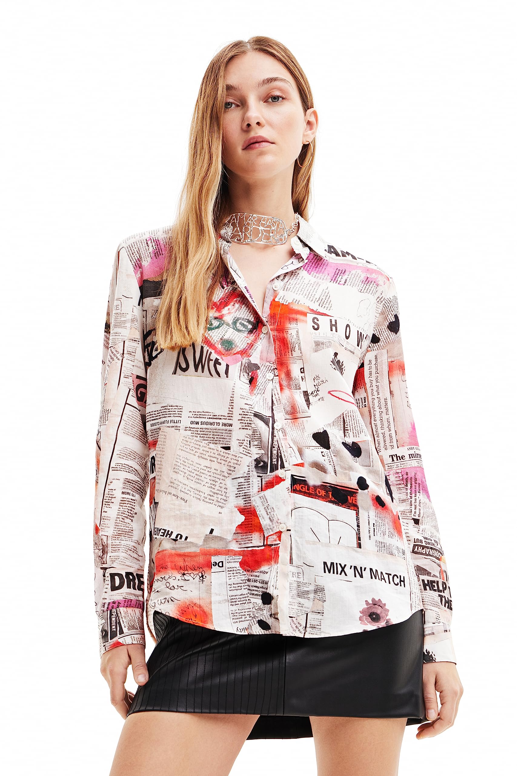 Desigual CAM_Matera Blusa para Mujer