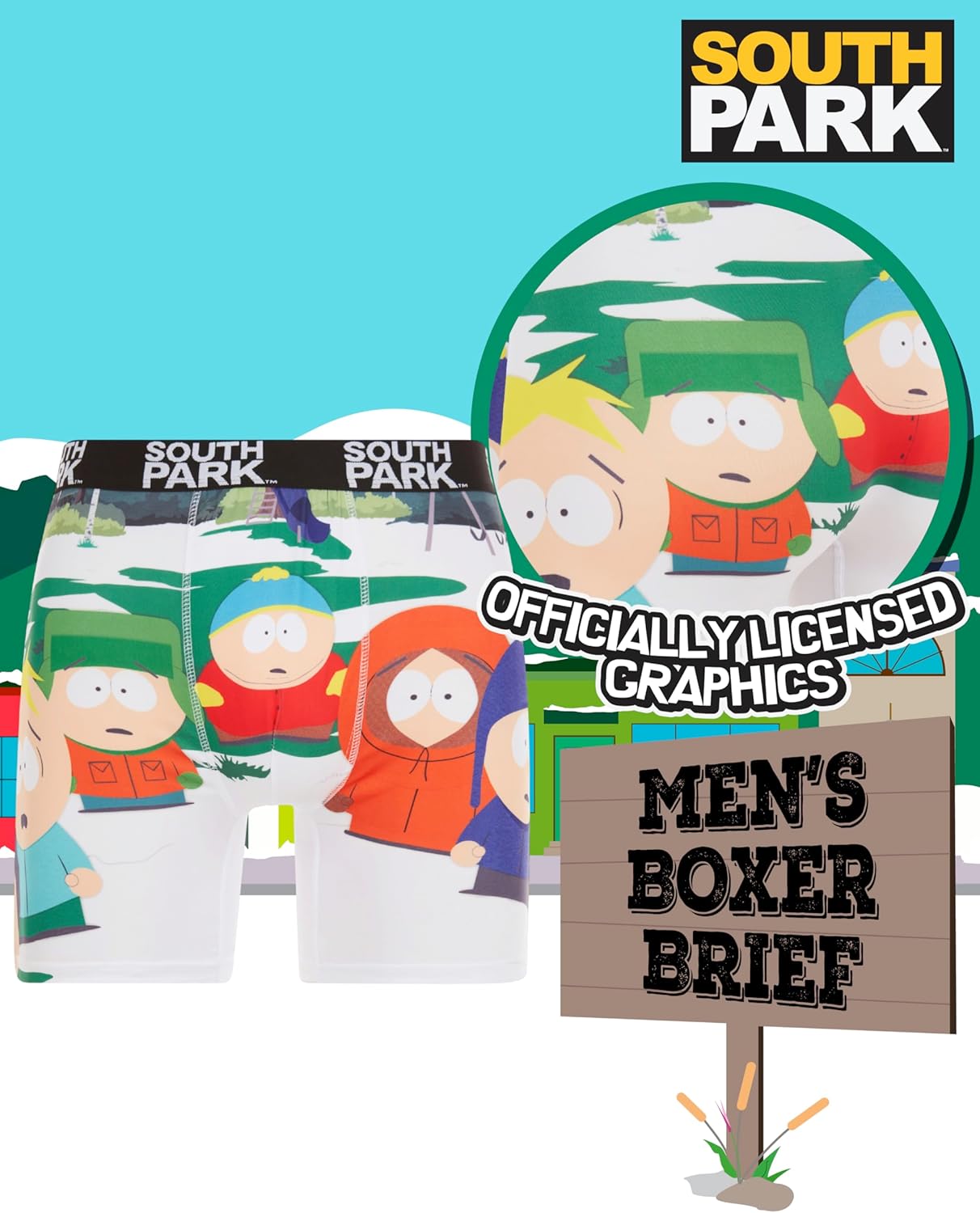 COCO BRANDS South Park Mens Boxer Briefs - Anti Chafing No Fly Boxer Briefs - Breathable Mens Underwear (Sizes S-XL) - Image 2
