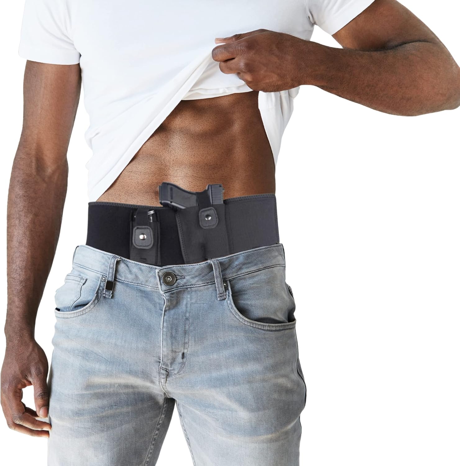 Flexible Belly Band Gun Holster Conceal Carry with