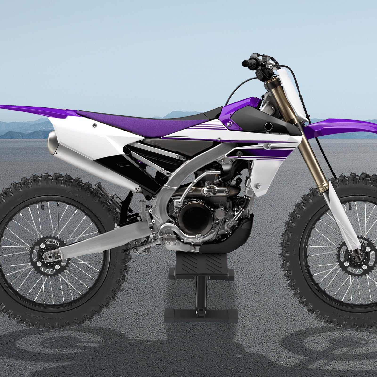 Podnośnik do motocykli Dirt Bike Stand Lift Jack stół podnoszący z regulacją wysokości z hydrauliczną funkcją podnoszenia do naprawy rowerów elektrycznych motocrossowych