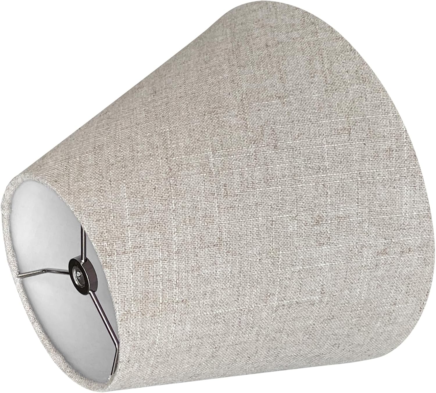 TOOTOO STAR Small Lamp Shades for Table Lamps Set of 2, Brown 6" Top X 10" Bottom X 7" High Modern,rustic style lamp shade,Handmade Lampshade in Natural Fabrics (Spider)
