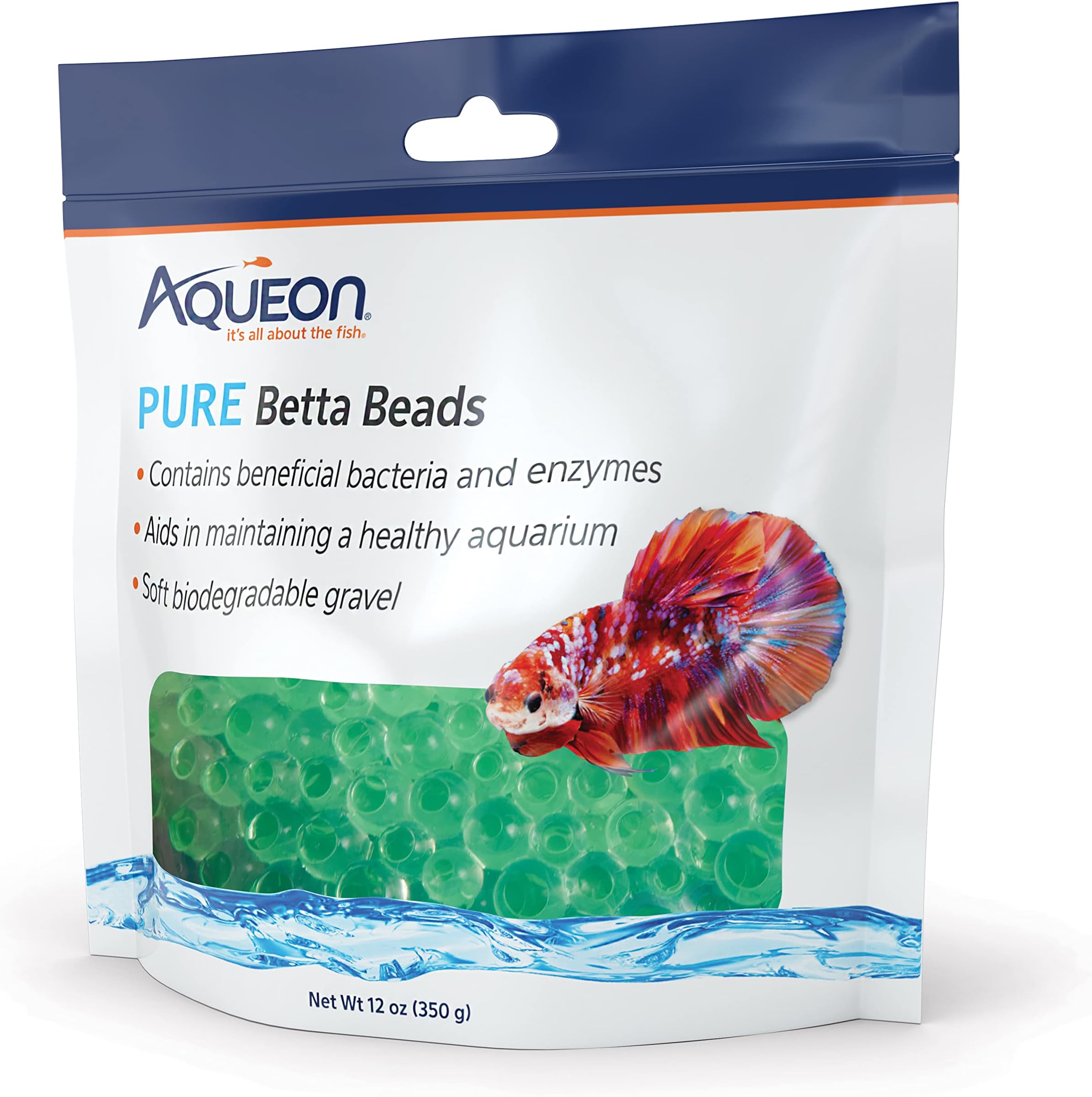 Aqueon Pure Betta Beads, Green