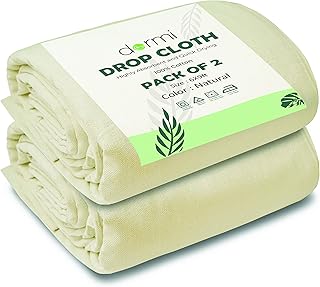 Sponsored Ad - Dormitex 6 x 9 Ft Canvas Drop Cloth Tarp Canvas Fabric Drop Cloth Curtains Drop Cloths for Painting Painter...