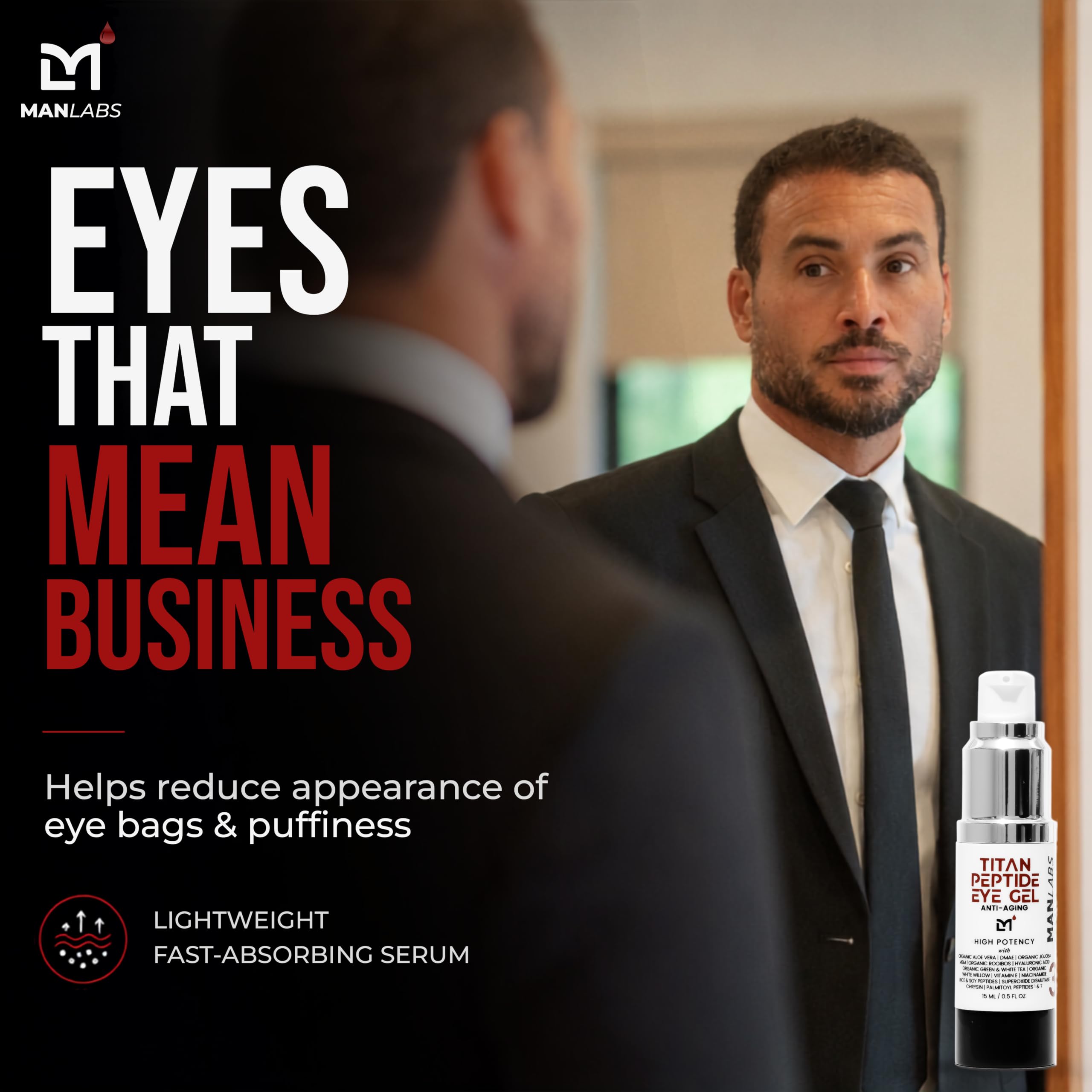Man Labs Titan Peptide Cooling Eye Serum for Men