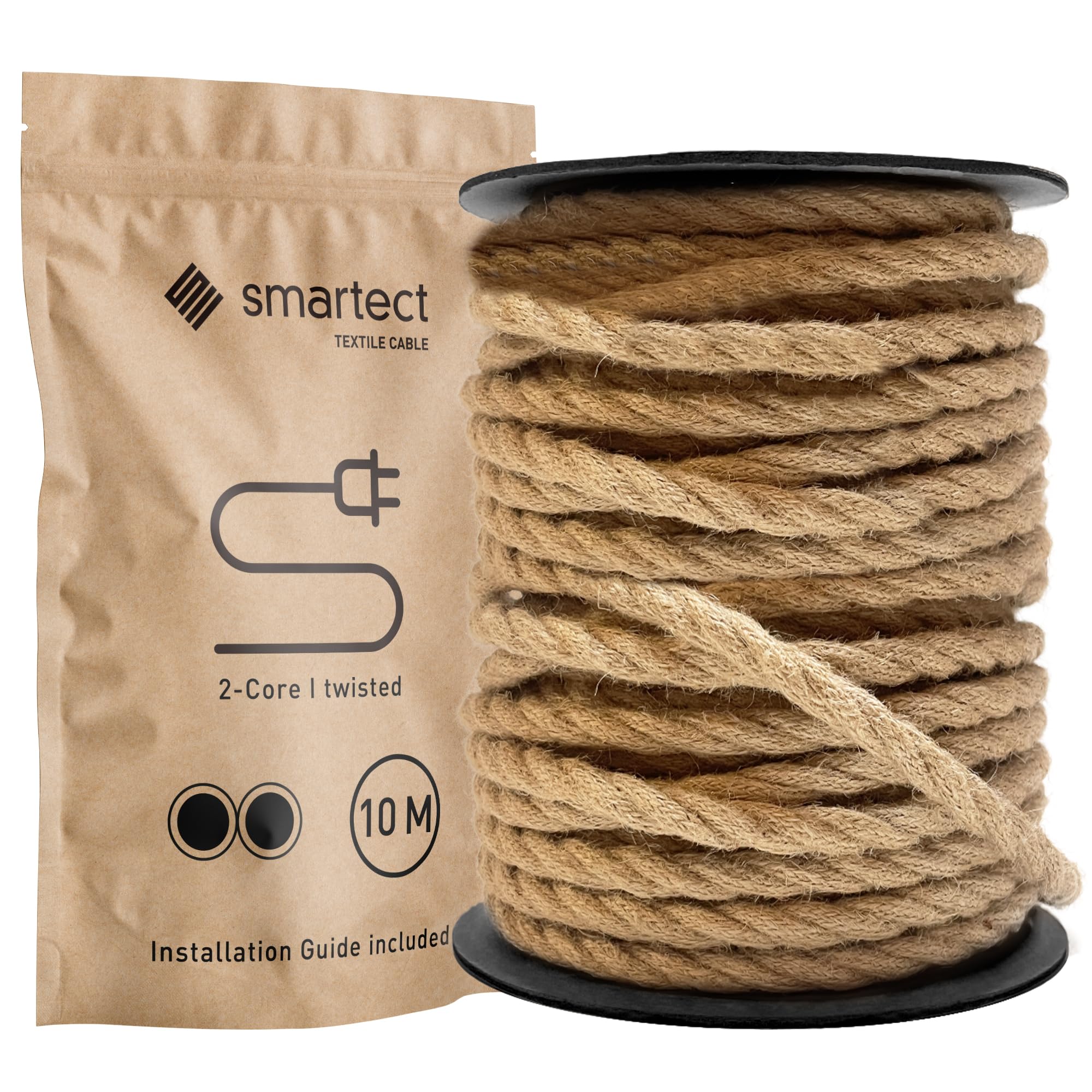 smartect Braided Cable twisted, Jute