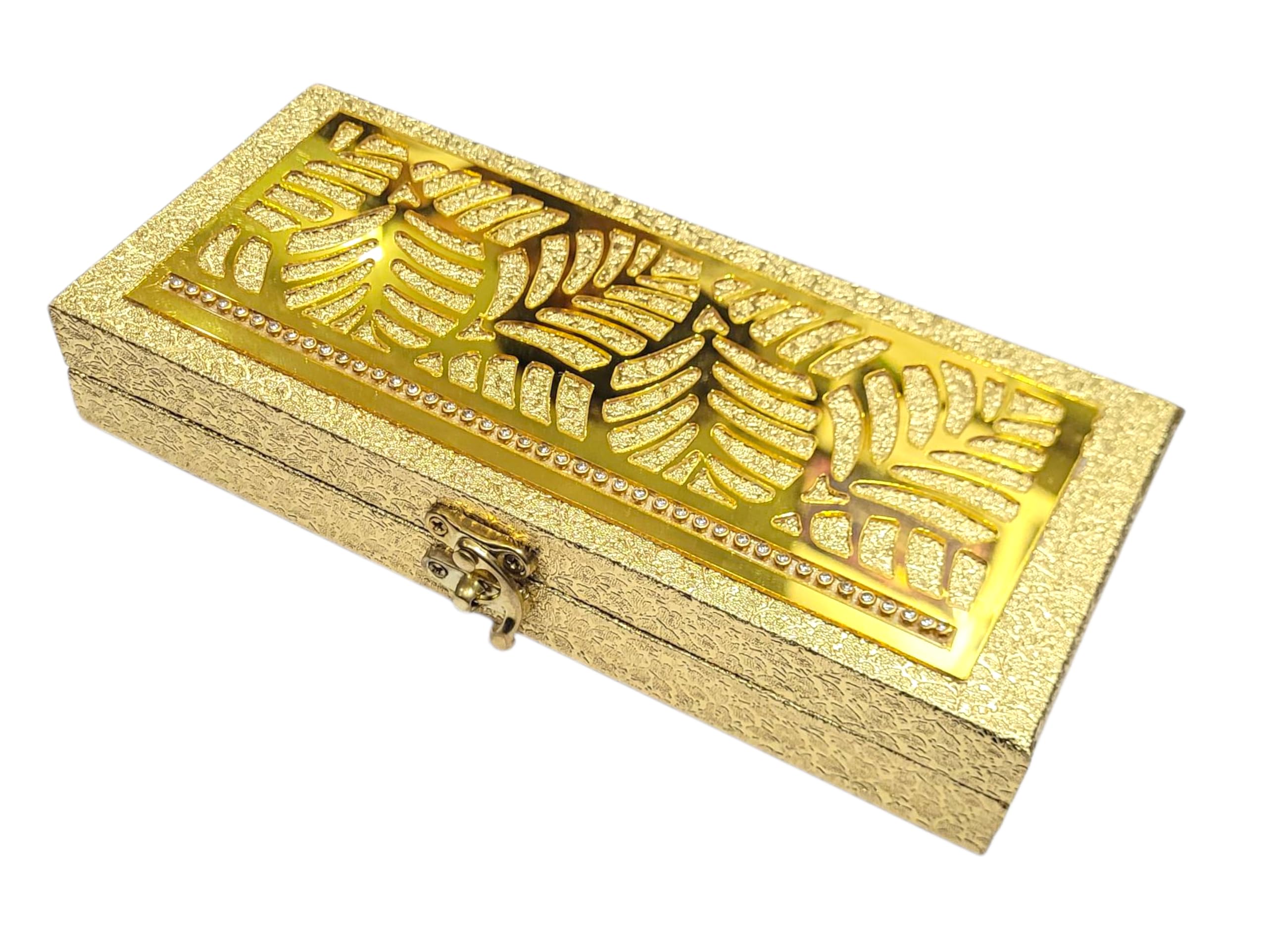 Definite Shugan Money Box with Lock, Currency Notes Storage, 100 Notes Capacity, Gift for Wedding and Birthday (Golden, 1)-image-12