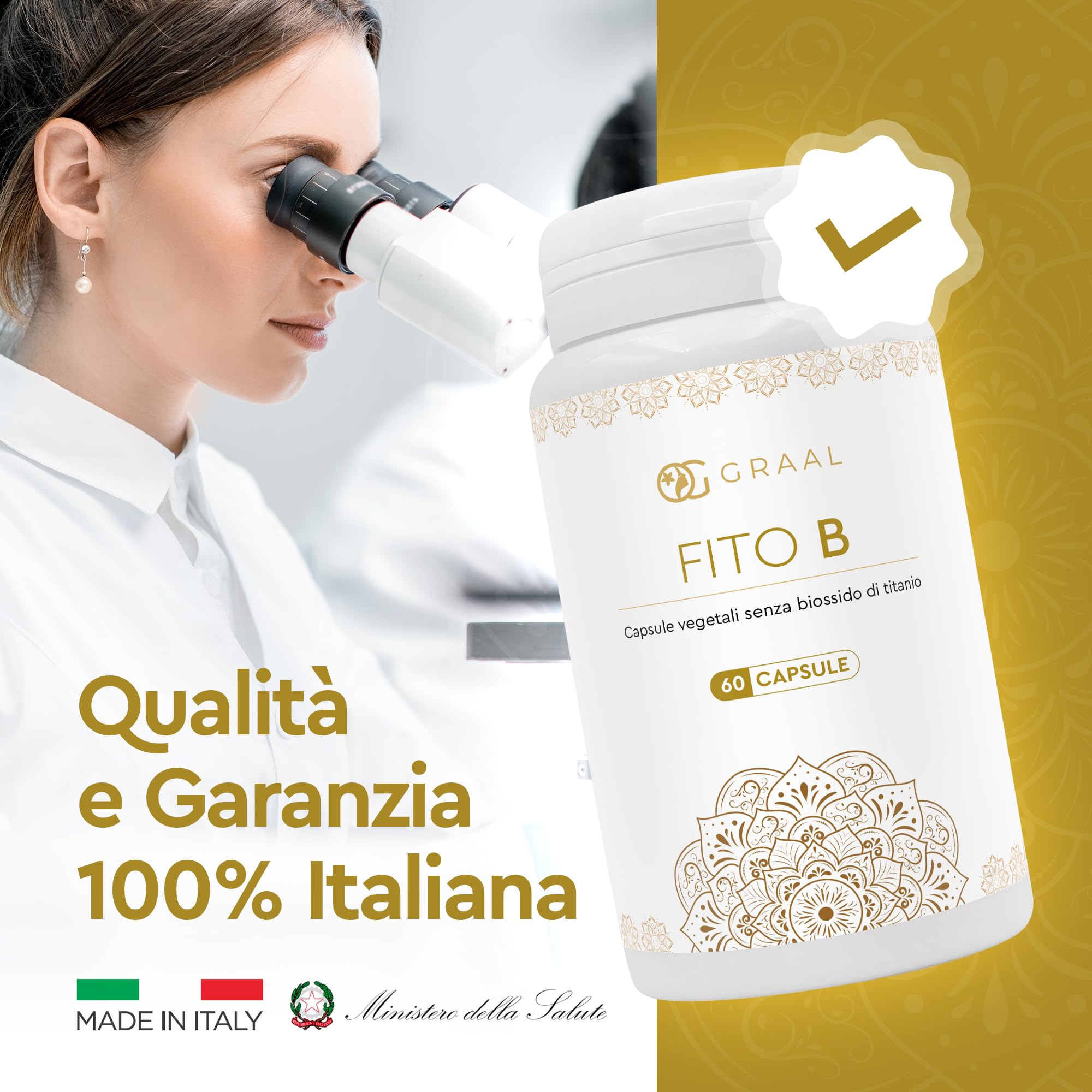 Graal Fito B - Vitamine B Complex per Energia Fisica e Mentale - B6, B1 e Acido Folico e Vitamina B12 per Sistema Nervoso e Pelle Sana