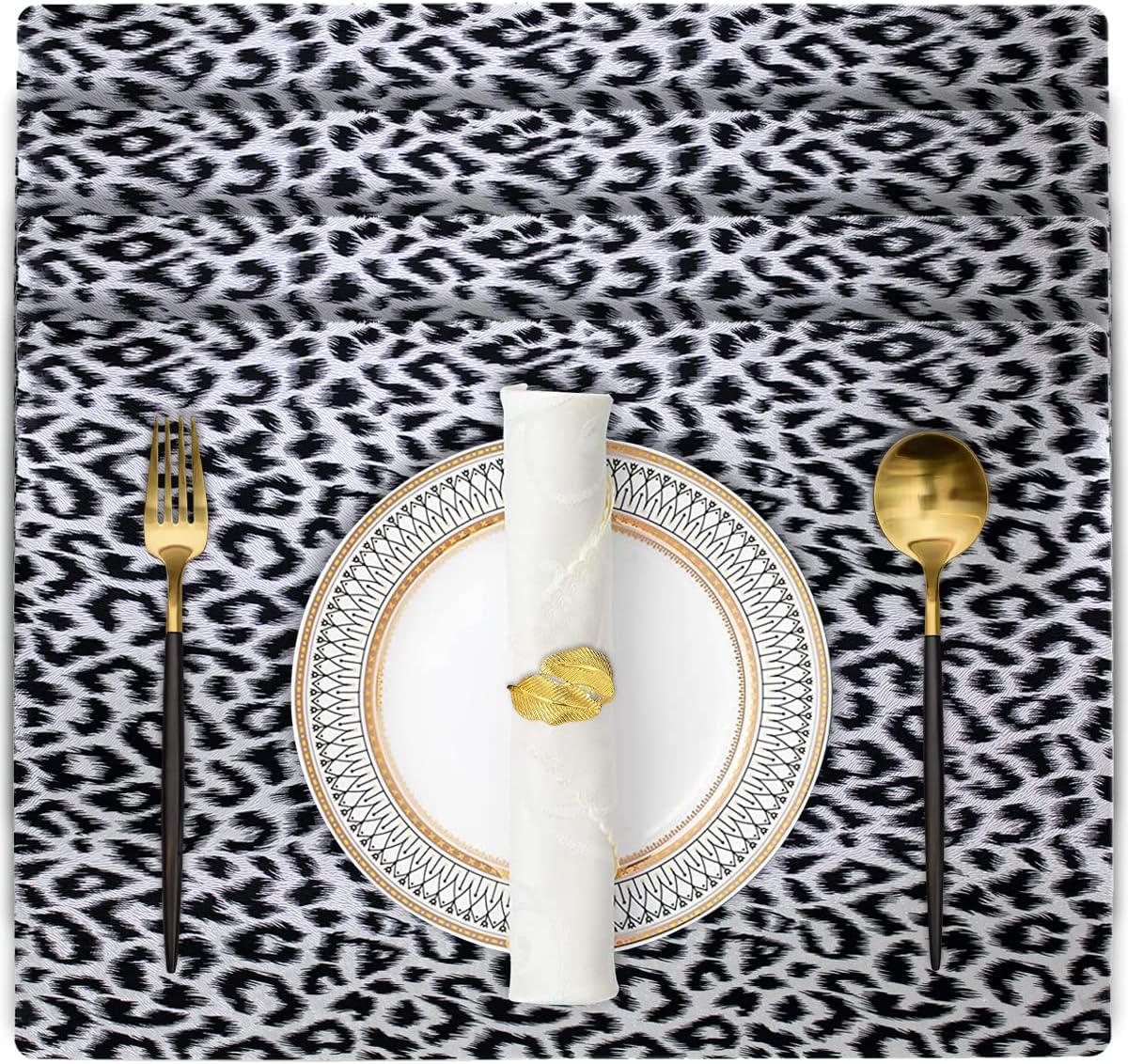 Decozen Placemats Set of 4 Table Protector for Kitchen Decor Scratch Stain Heat