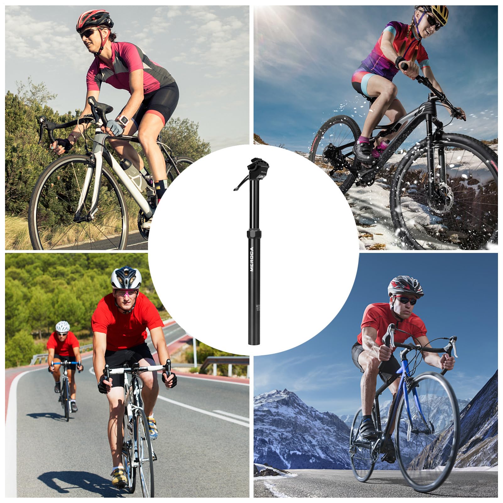 Dropper Sattelstütze,Absenkbare Sattelstütze,125 Mm Kabellose Aluminiumlegierung Mit Externer Führung,hydraulische Dropper Post Schnellverstellung,Fahrradzubehör Zum Reiten Für Radfahrer
