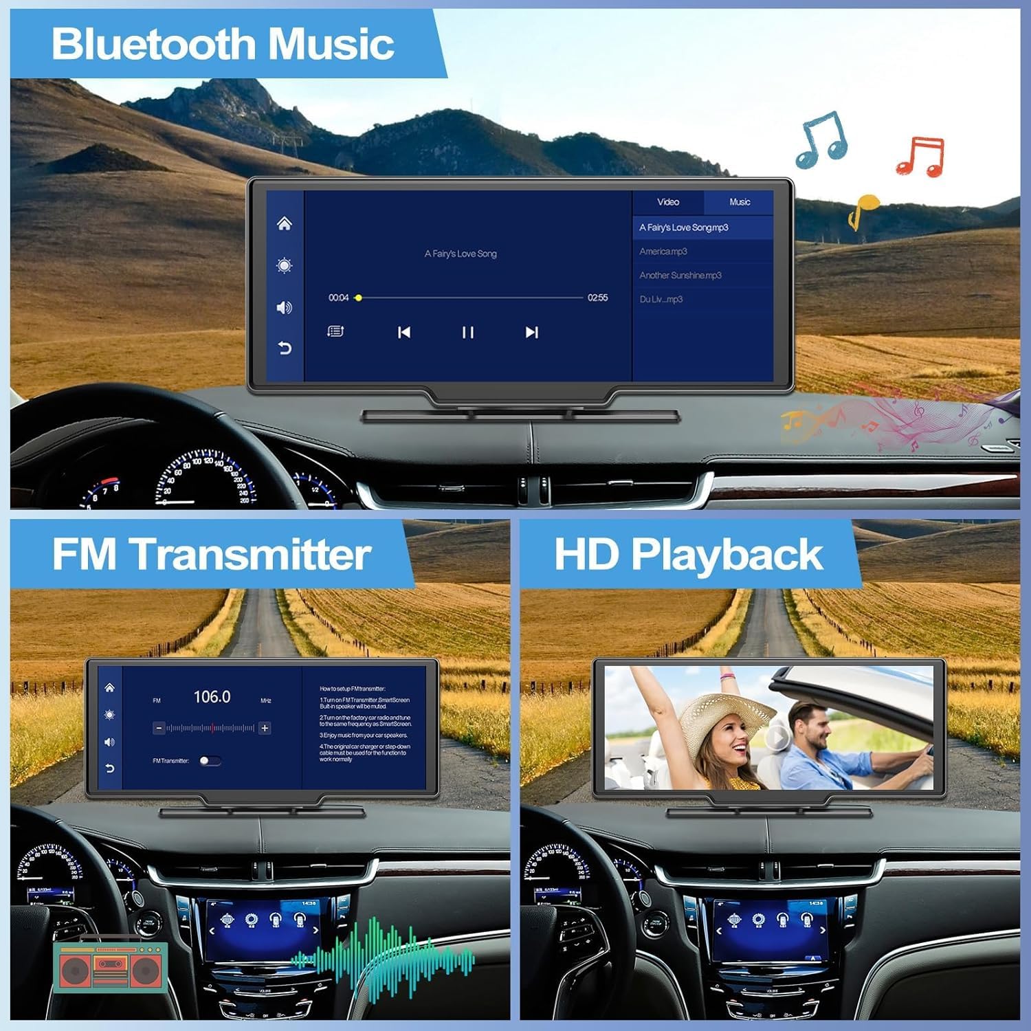 Amazon.co.jp: ポータブルディスプレイオーディオ、10.26インチ Amazon.co.jp: ポータブルディスプレイオーディオ、10.26インチ
