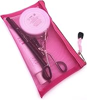 Vista 3 de Pack of 5 pcs Multipurpose Nylon Mesh Cosmetic Bag Makeup Travel Cases Pencil Case Travel Organizers