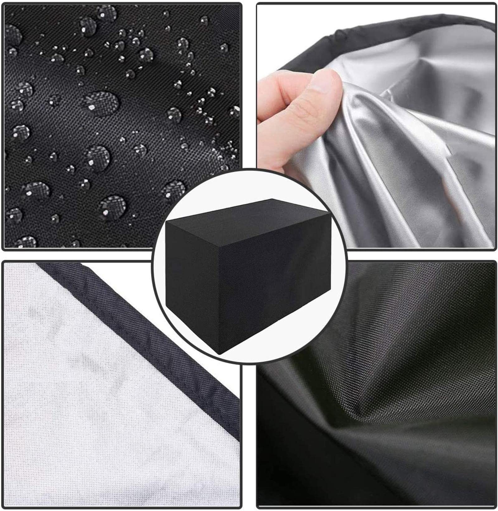Copertura per mobili da esterno 220 x 220 x 85 cm, impermeabile, resistente, in tessuto Oxford 600D, protegge i mobili da giardino da pioggia e sole, copertura per divano per esterni