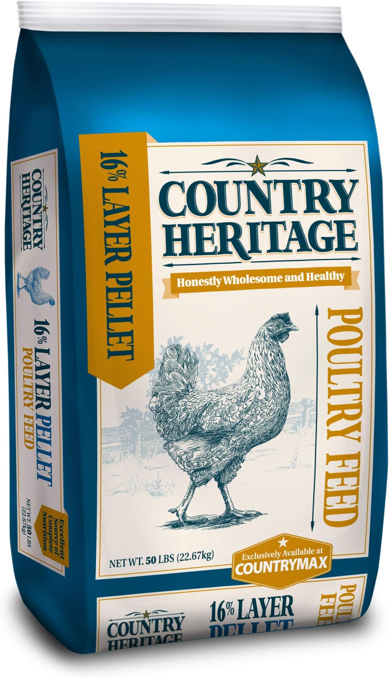 CountryMax Hen Egg Layer Pellet 16 Chicken Feed, Level Complete Feed for