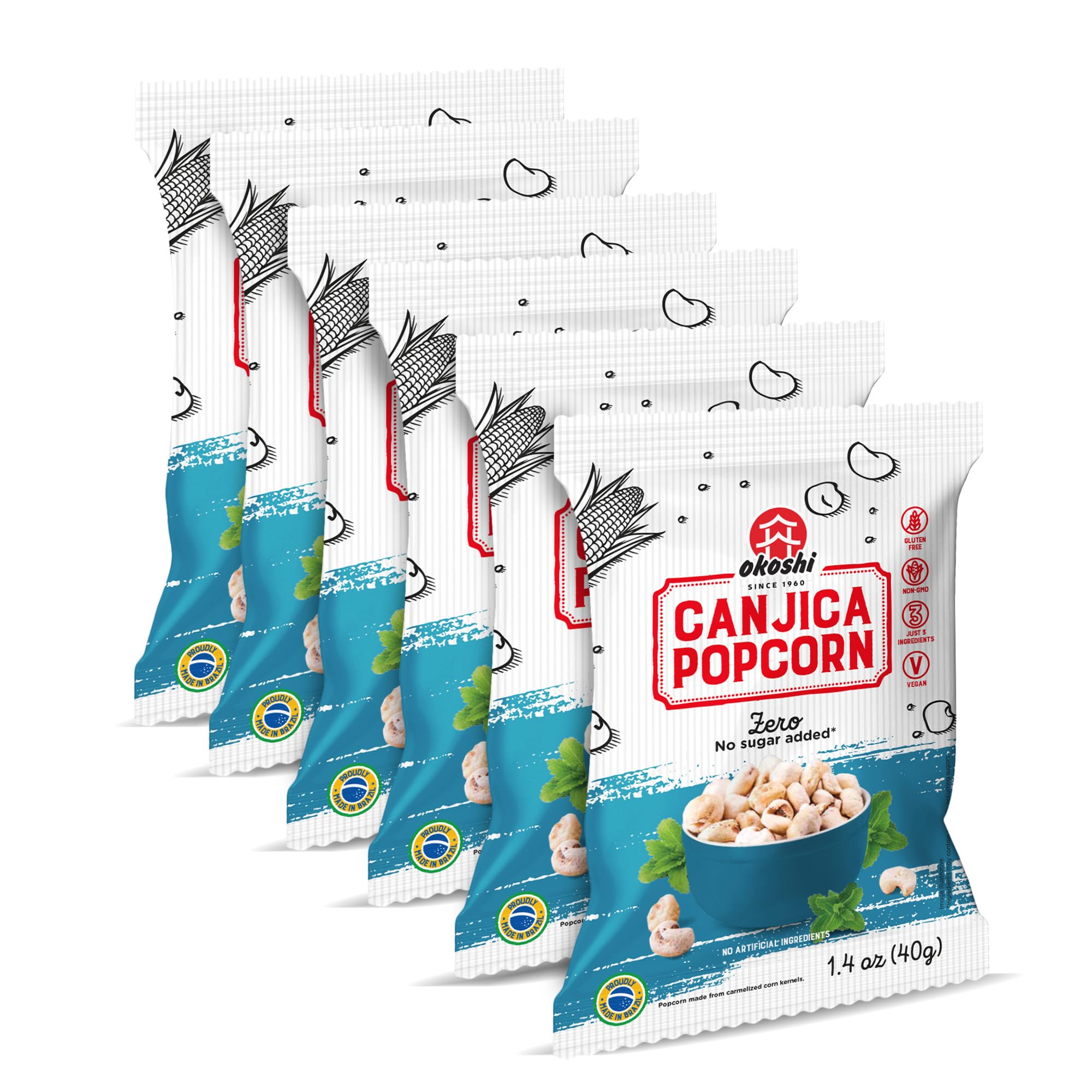 Amazon.com: OKOSHI - Pack of 6 Hominy Popcorn Snacks - Hominy Corn
